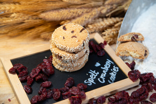 Spelt haver cranberry cookie
